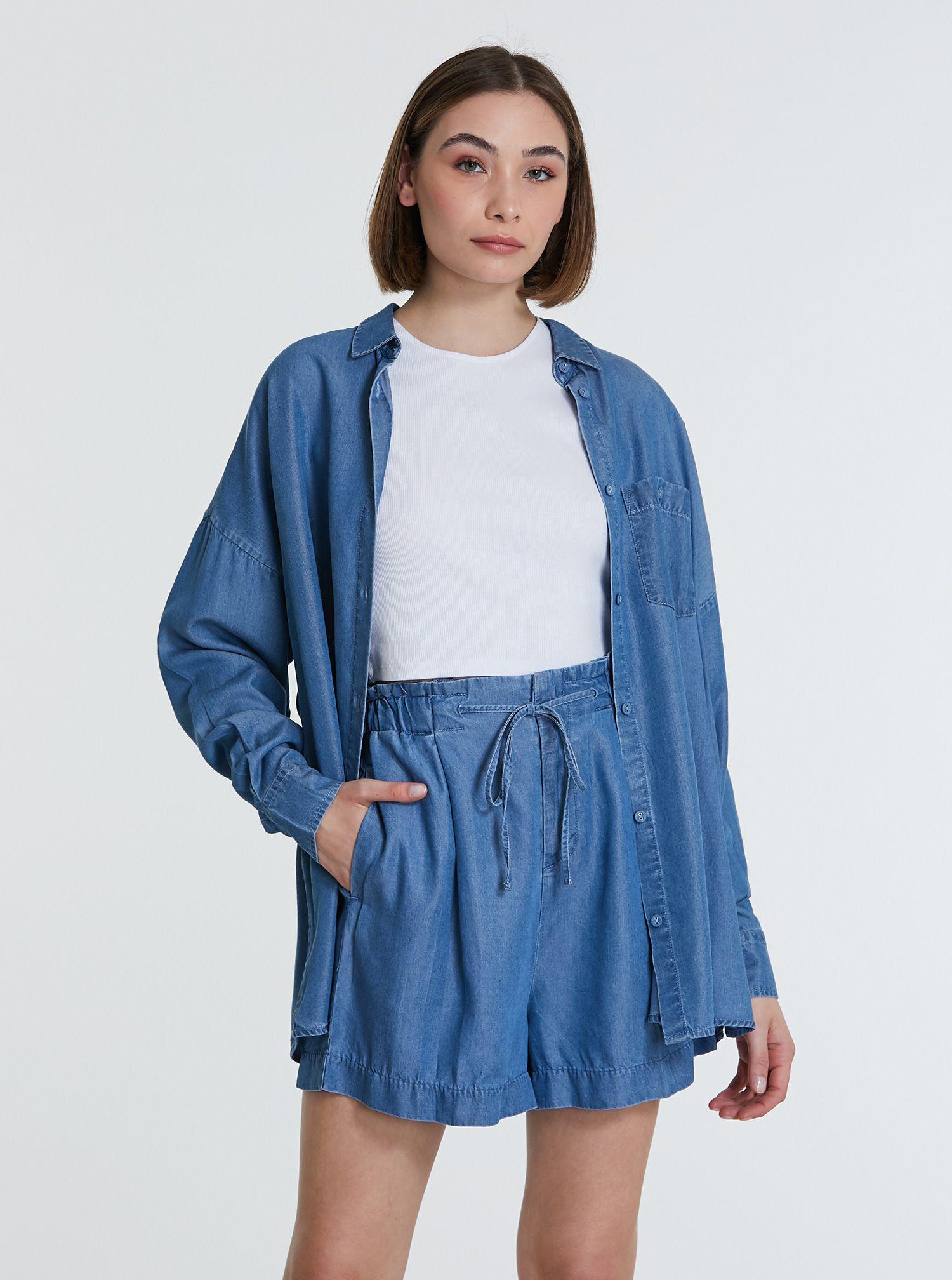 Рубашка женская Piazza Italia 43704 L/XL Синий Рубашка женская Piazza Italia 43704 L/XL Синий