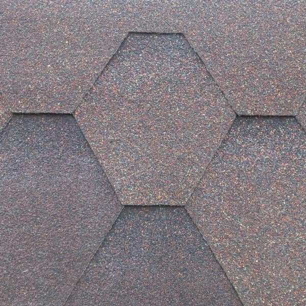 Битумная черепица Aquaizol Мозаика 3,0 м2 Коричневый Микс (29634817)