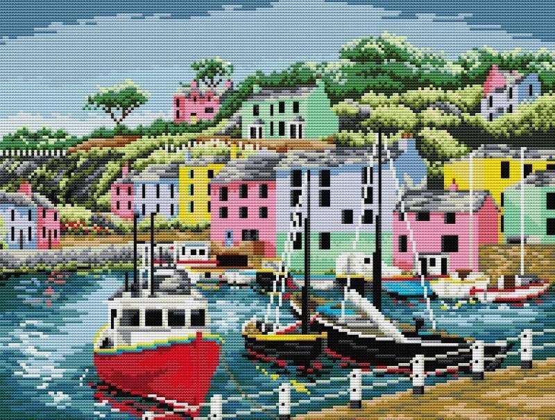 Набор для вышивания крестиком NKF Посмотри на звезды FA507 ткань 14СТ с рисунком 47х47 см (39818)