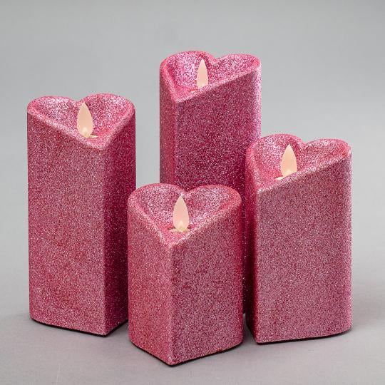 Набір декоративних свічок на батарейці Elisey 8518-006 із пластику 4 шт. Рожевий (124-81-8518-006) Набір декоративних свічок на батарейці Elisey 8518-006 із пластику 4 шт. Рожевий (124-81-8518-006)
