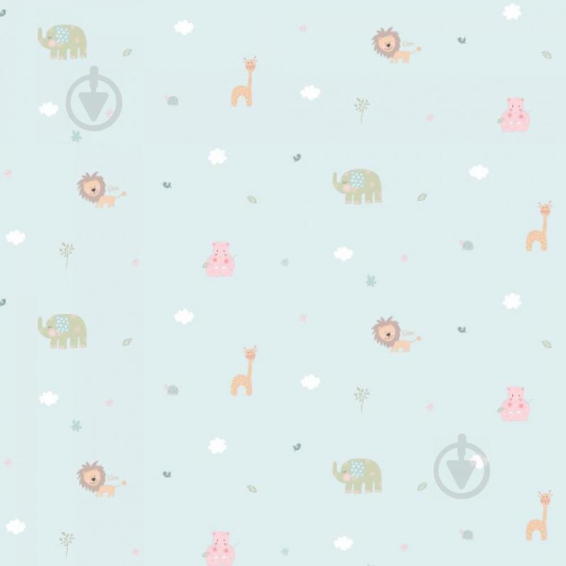 Бумажные детские обои ICH Dandino Lullaby 222-3 0.53 х 10.05 м Голубой