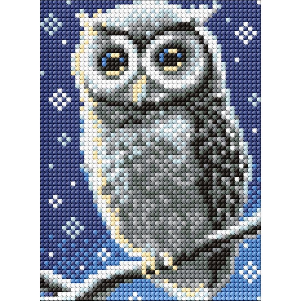 Алмазна мозаїка для дітей Ideyka Лісова совушка AMM1072 без підрамника 15х20 см (RLT48692)