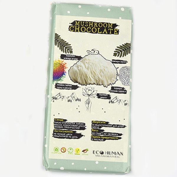 Заменитель питания Ecohumann Mushroom Chocolate With Lion's Mane 100 g (000024559)