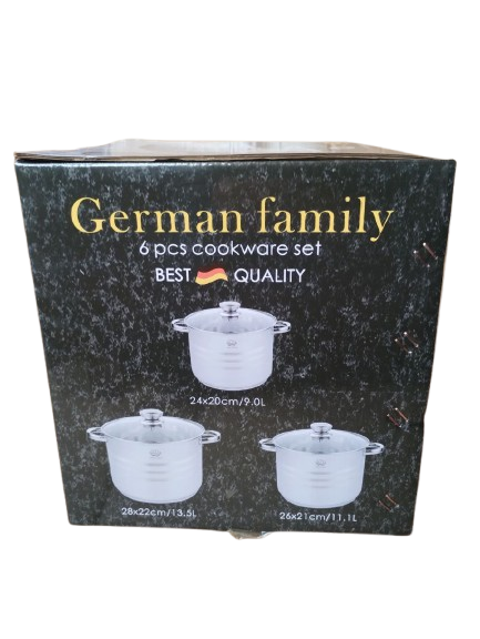 Набір каструль з кришками German Family GF-2038 нержавіюча сталь 6 пр. (GF-2038) - фото 8 Набір каструль з кришками German Family GF-2038 нержавіюча сталь 6 пр. (GF-2038) - фото 8