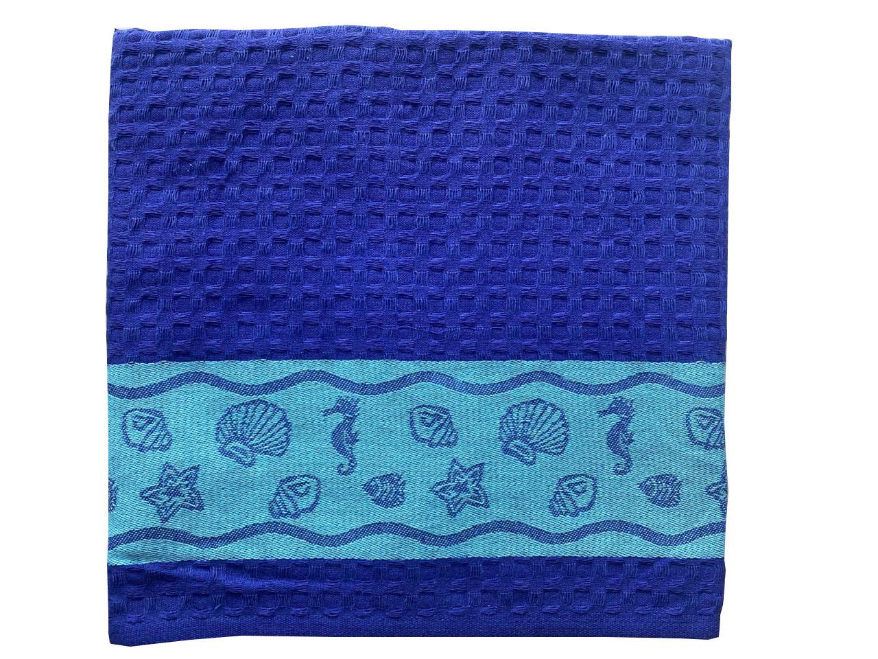 Рушник пляжний Zastelli Мушлі вафельний 70х140 см Блакитний (10453-000443) - фото 3