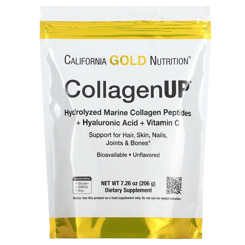 Добавка California Gold Nutrition CollagenUP гидролизованного морского коллагена с гиалуроновой кислотой 206 г 726 фунта