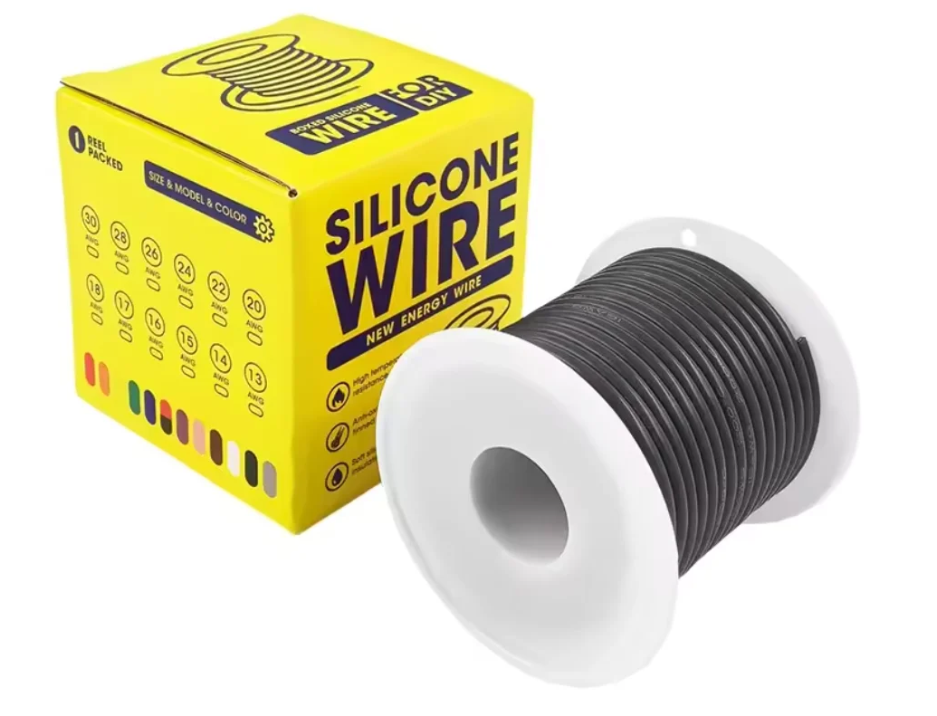 Кабель 20AWG проволока 0,5 мм2 30 м медь луженая в силиконовой изоляции многожильный Черный Кабель 20AWG проволока 0,5 мм2 30 м медь луженая в силиконовой изоляции многожильный Черный