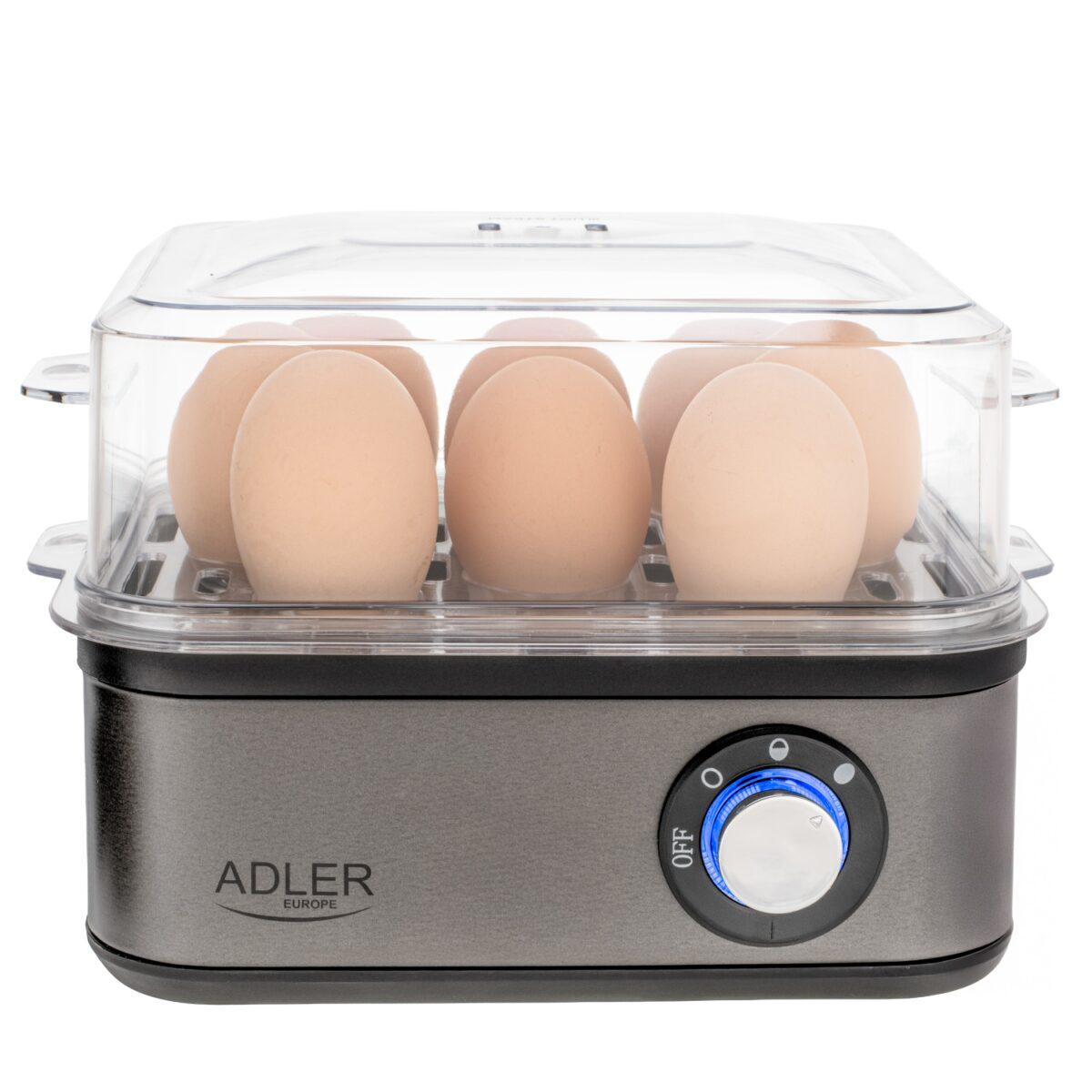 Яйцеварка Adler AD 4486 Gun Metal металева на 8 яєць (29918248) - фото 4 Яйцеварка Adler AD 4486 Gun Metal металева на 8 яєць (29918248) - фото 4