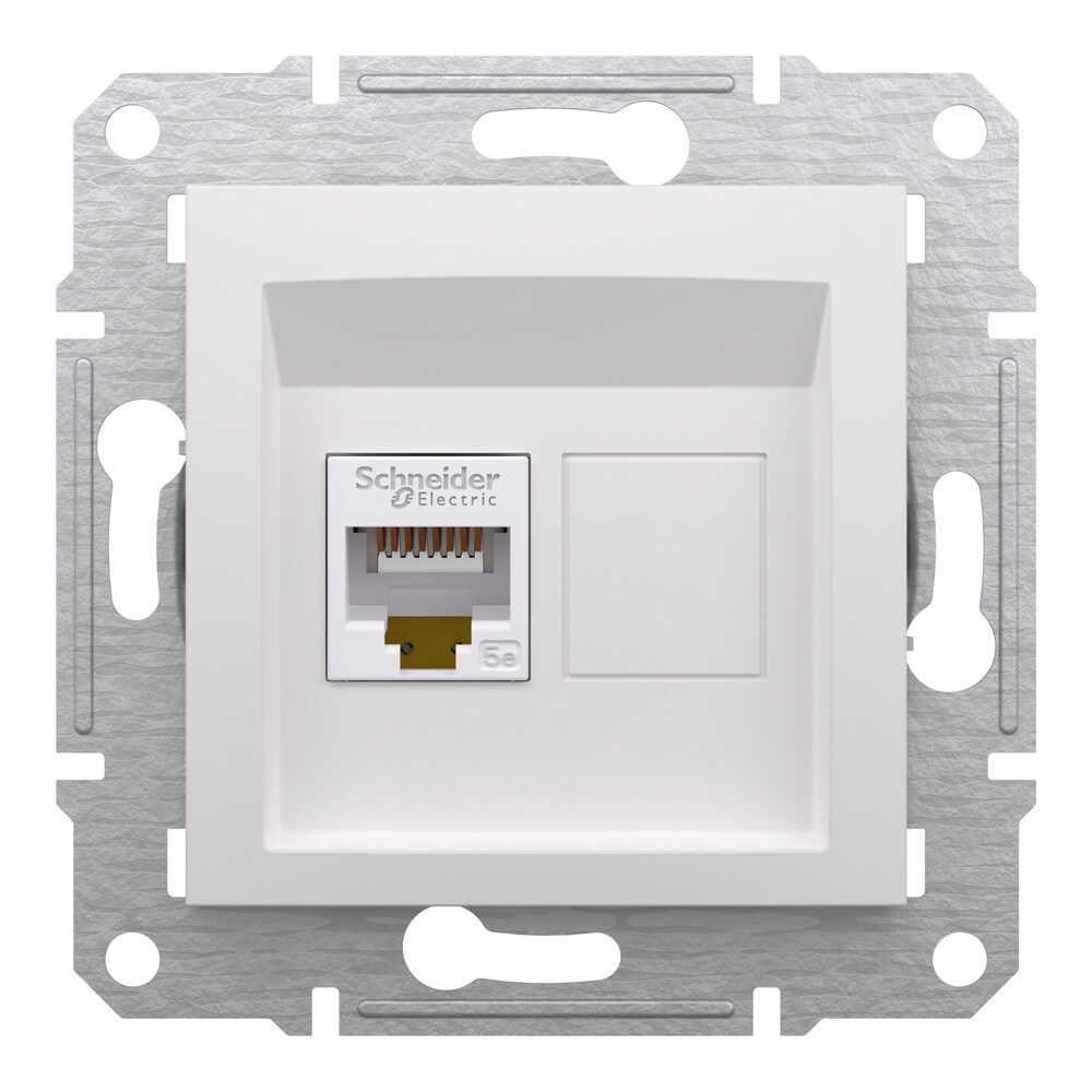 Розетка Schneider Asfora Белый компьютерная RJ45 Cat. 5E (15101921)