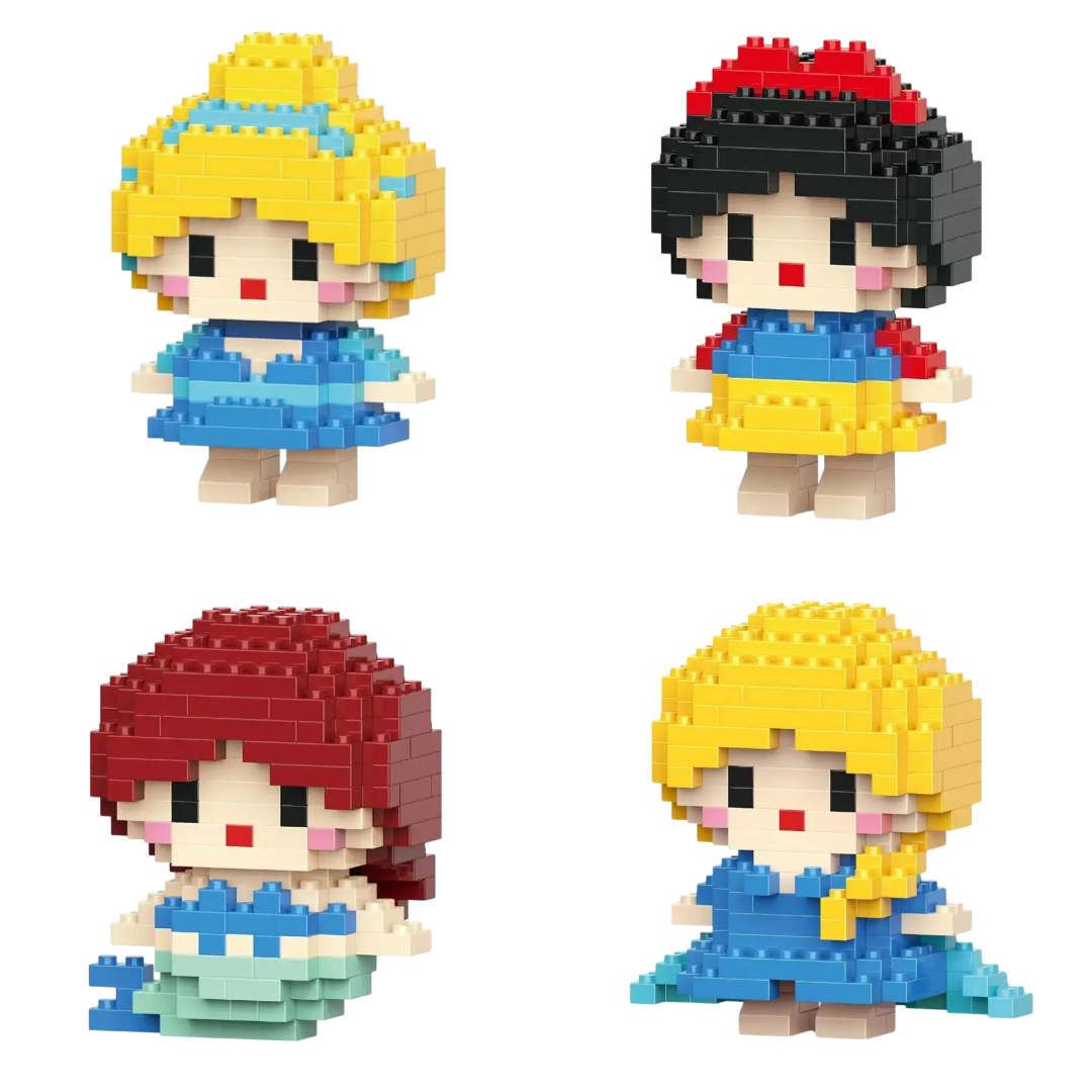 Конструктор-фигурка Bricks Диснеевские принцессы Золушка/Белоснежка/Ариэль/Эльза 4 шт. (2668175947)