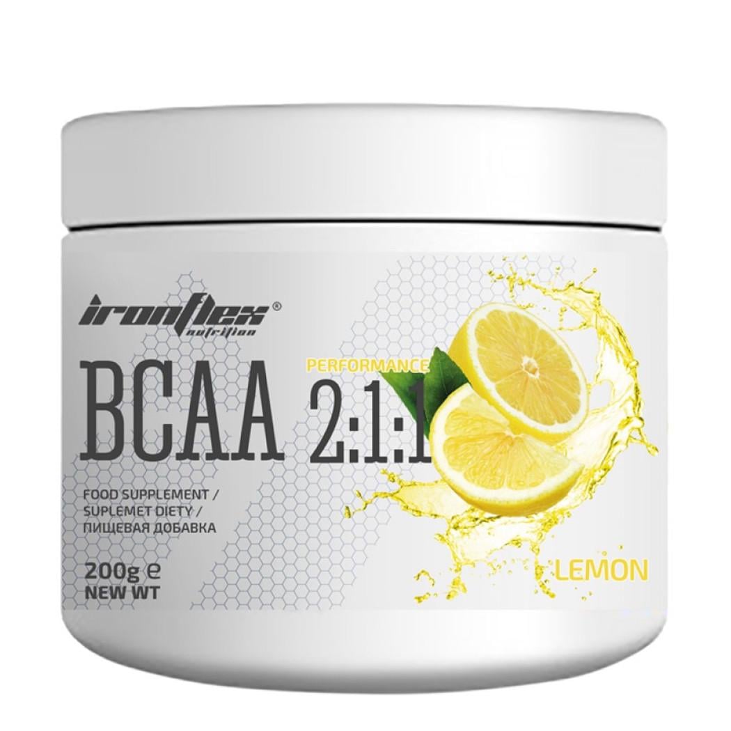 Аминокислоты IronFlex BCAA Performance 2:1:1 Лимон 200 г (10827-01) Аминокислоты IronFlex BCAA Performance 2:1:1 Лимон 200 г (10827-01)