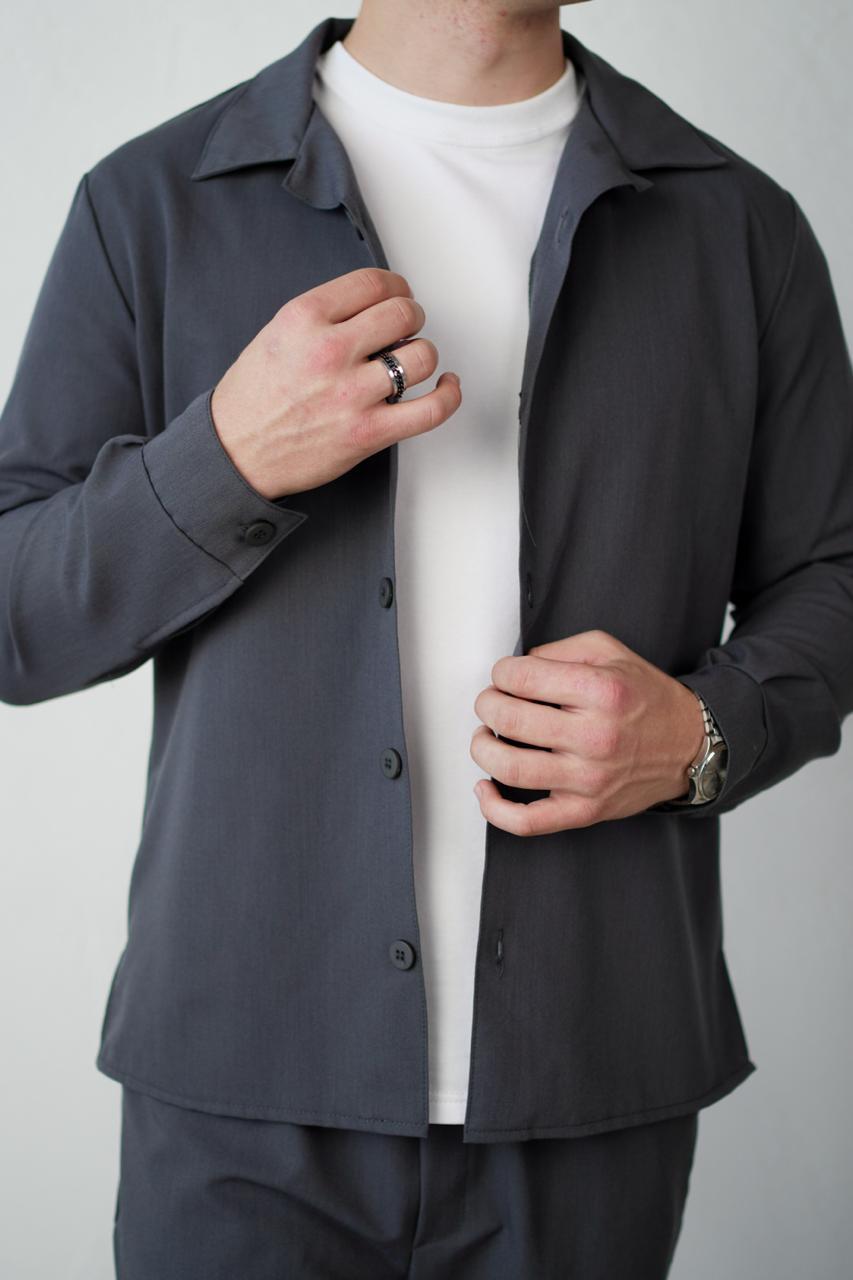 Костюм мужской классический Tiar A0126 рубашка/штаны L Графит (A0126/1/3) - фото 3 Костюм мужской классический Tiar A0126 рубашка/штаны L Графит (A0126/1/3) - фото 3