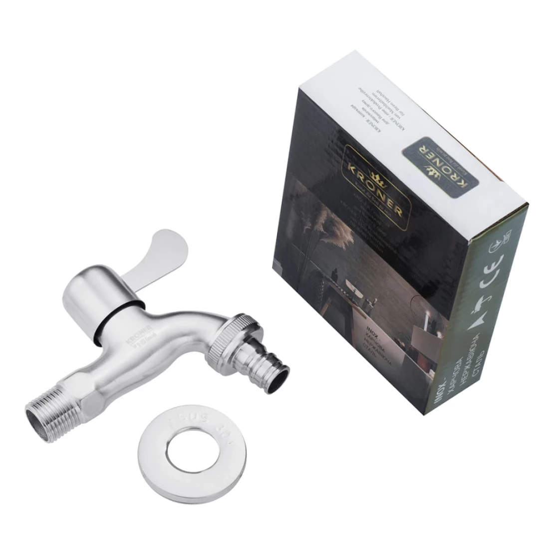 Кран для поливу Kroner KRP Edelstahl Klassisch ESG099 1/2" ЗР (SVR-CV022964) - фото 2