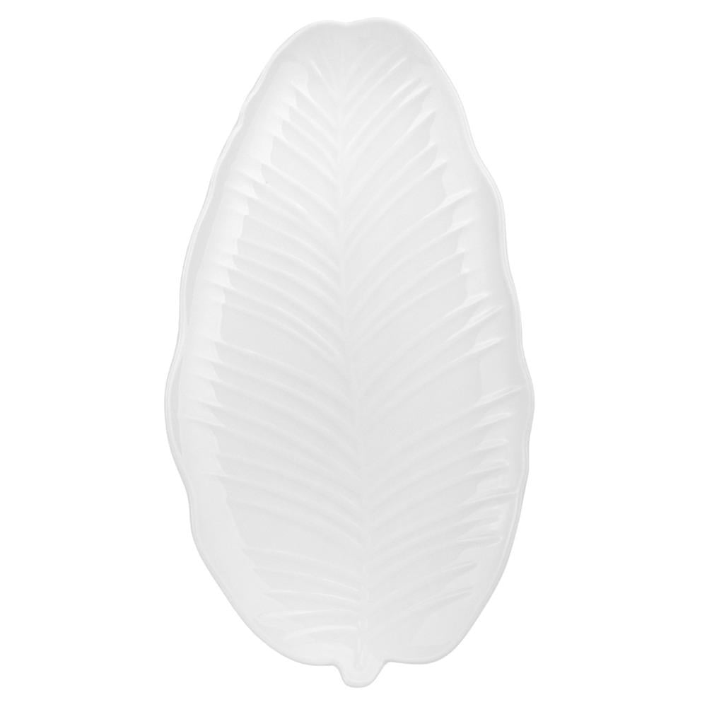 Набор блюд керамических Белый лист 6 шт. 30 см (9095-013)