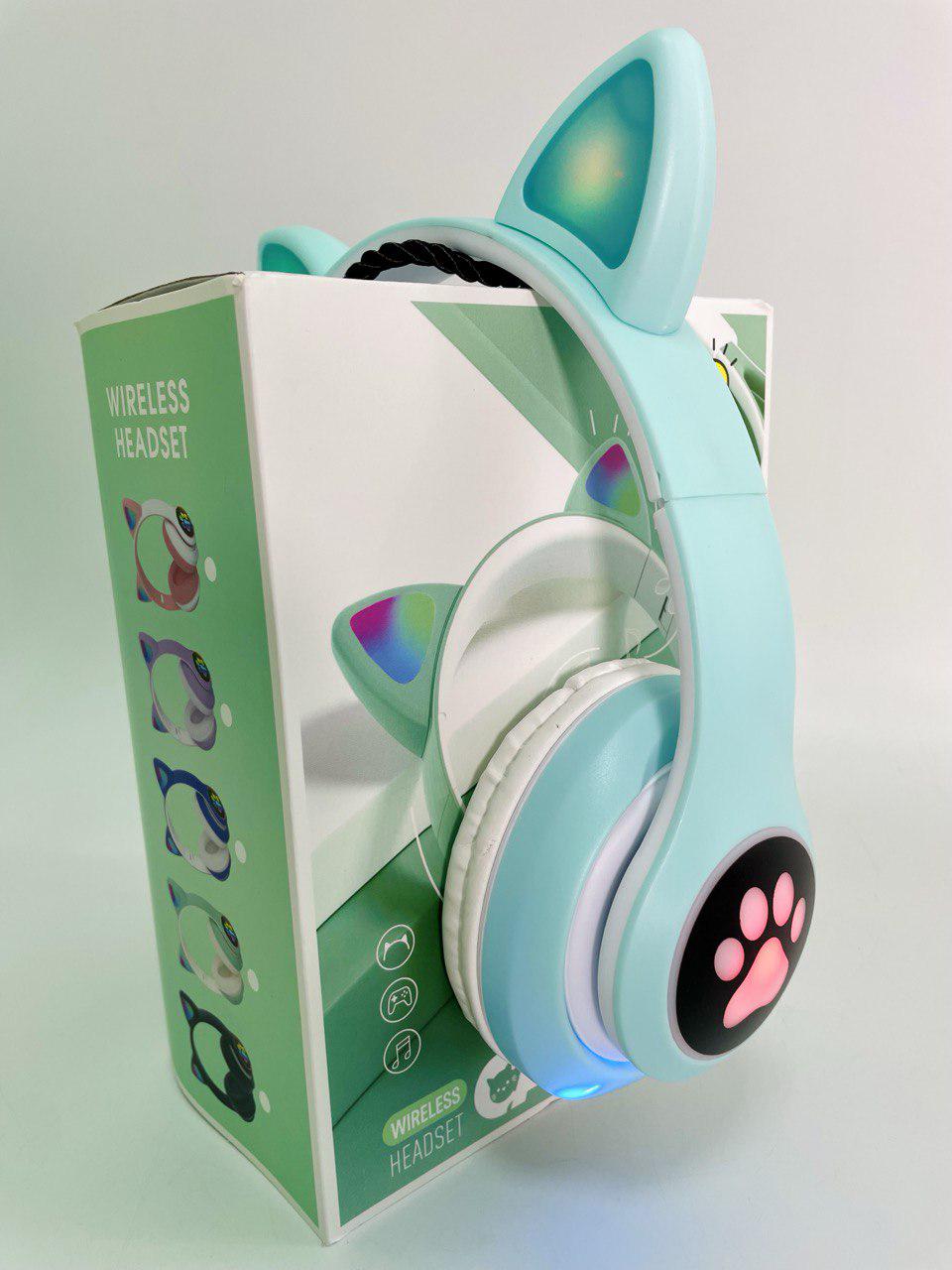 Наушники Кошачьи ушки С 53220 80 4 цвета/подсветка/Bluetooth/радио/микро беспроводные Наушники Кошачьи ушки С 53220 80 4 цвета/подсветка/Bluetooth/радио/микро беспроводные