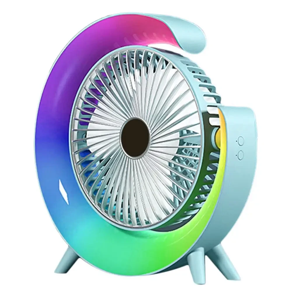 Вентилятор акумуляторний настільний з LED підсвіткою USB для дому 1800 мАч (2549773834) Вентилятор акумуляторний настільний з LED підсвіткою USB для дому 1800 мАч (2549773834)