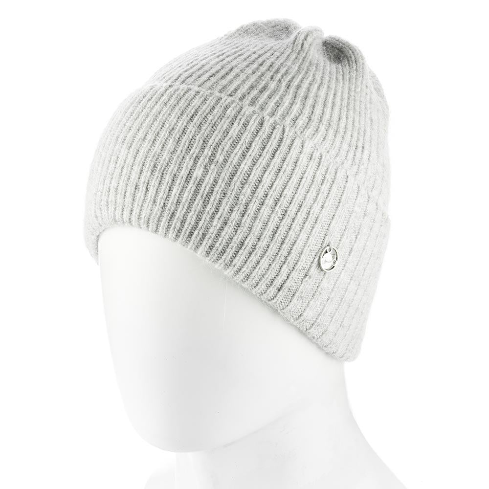 Шапка женская ангоровая сверху собрана Atrics WH909 утепленная флисом с отворотом Пепельный - фото 1 Шапка женская ангоровая сверху собрана Atrics WH909 утепленная флисом с отворотом Пепельный - фото 1