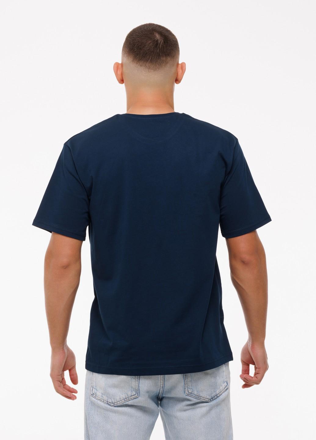 Мужская футболка Crazy speed Наталюкс 2XL Темно-синий (1218039402451) - фото 3