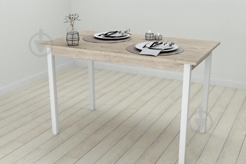 Стол кухонный Ferrum-decor Марио 75x120x70 Белый ДСП Шервуд 16мм (MAR0030)