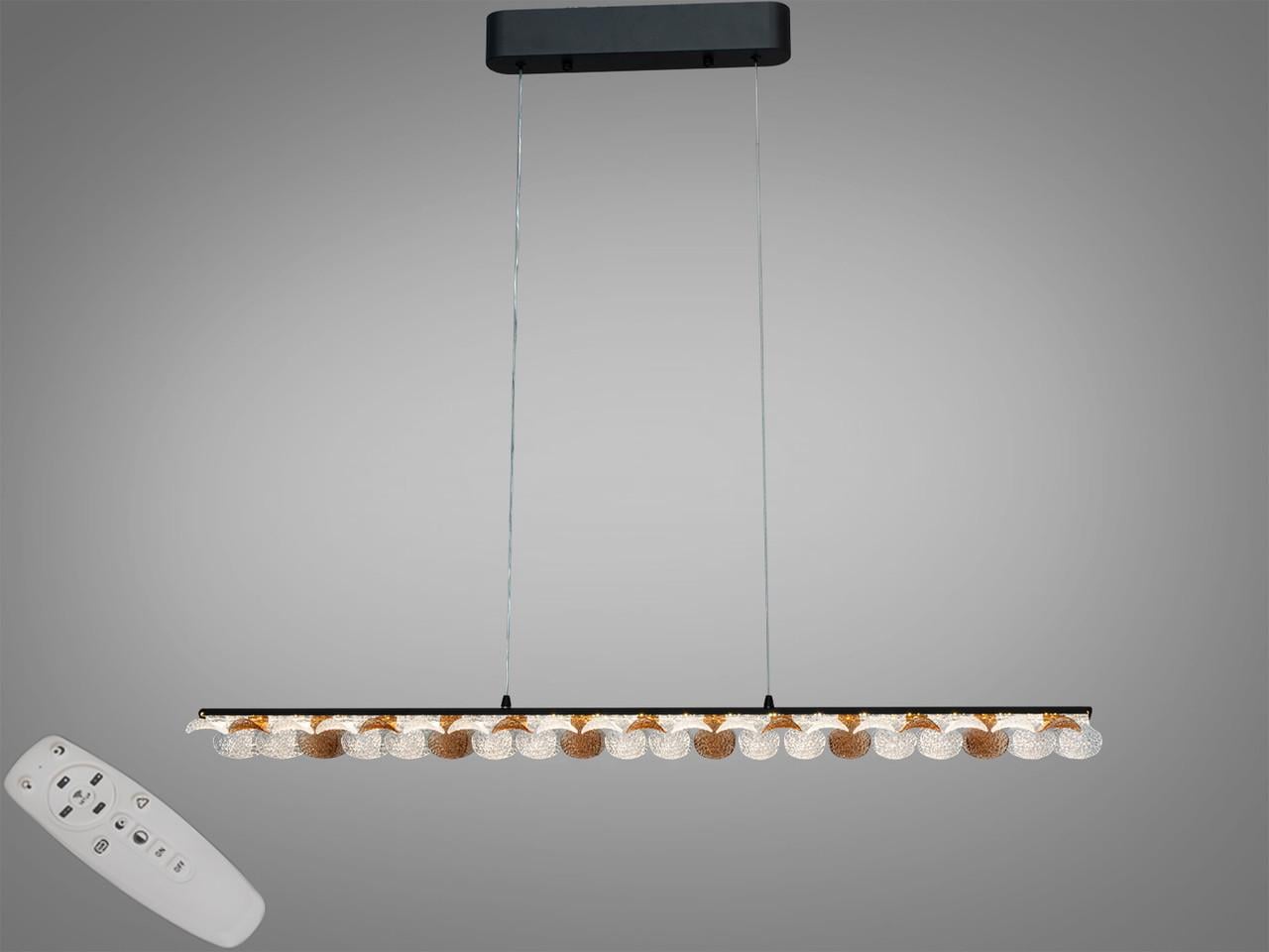 Люстра для вітальні Diasha MD25115/1000BK LED 55Вт пульт Чорний (3042734467)