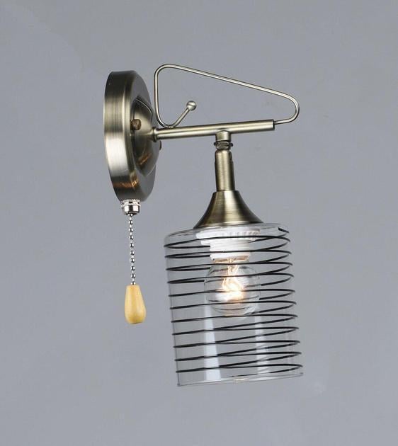 Бра настенное Valeso с плафоном в полоску Е27 IP20 B N6683/1W AB 60W Бронзовый (28687806)