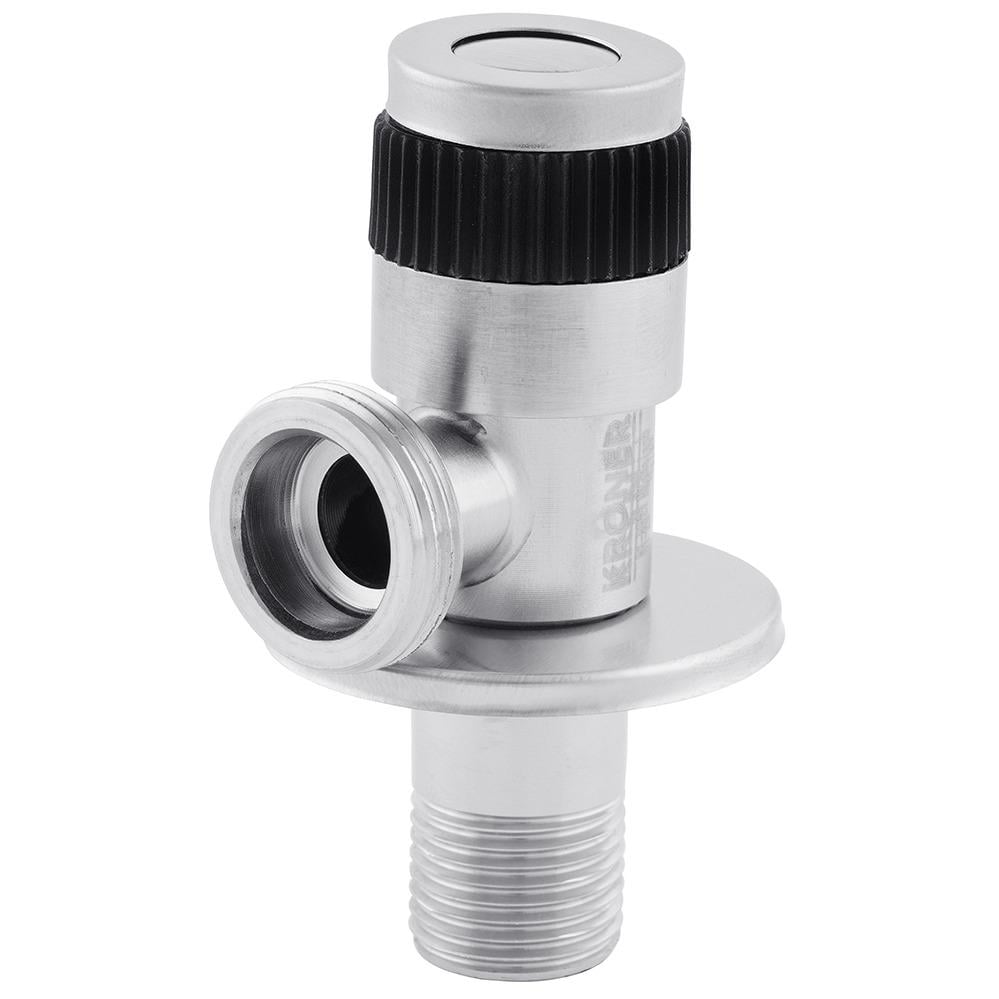 Кран кульовий Kroner KRP Edelstahl Klassisch-ESG102 CV022975 1/2"x3/4" ЗЗ кутовий (134759)