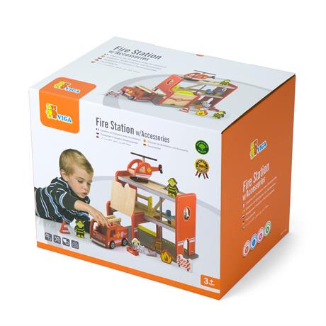 Ігровий набір Viga Toys Пожежна станція (18190) - фото 5 Ігровий набір Viga Toys Пожежна станція (18190) - фото 5