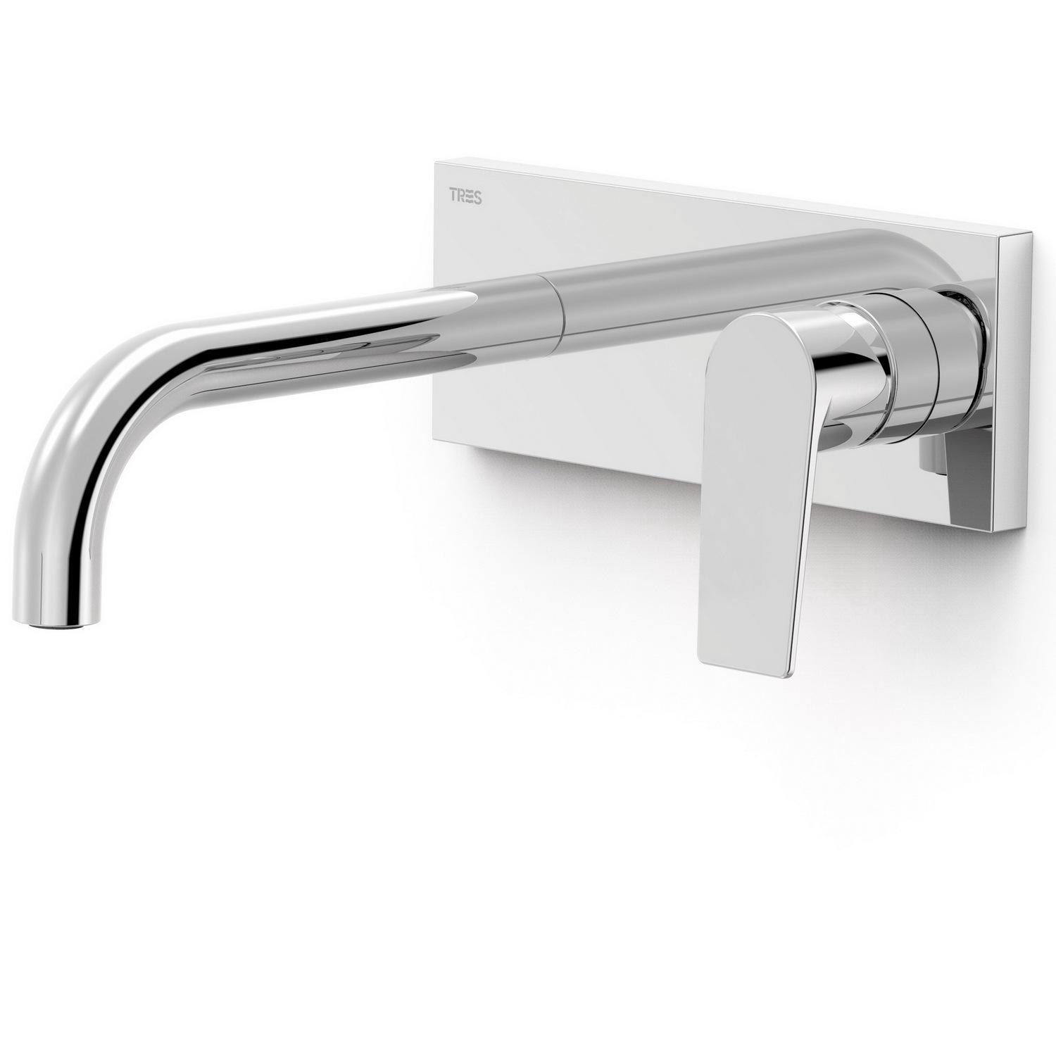 Смеситель для умывальника Tres Project 21130012 настенный однорычажный Хром (131726)