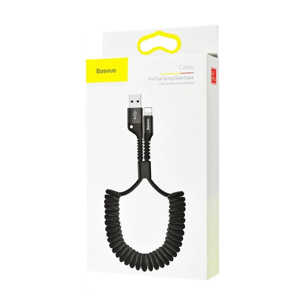 Кабель Baseus Fish eye Spring Data Cable USB For Type-C 1 м Black - фото 2