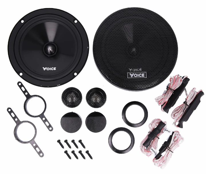 Автоакустика компонентная двухполосная Voice E62C 140 Вт 3 Ом с твиттерами 165 мм 6,5" Бас 50-22000 Гц 91 дБ (76186)
