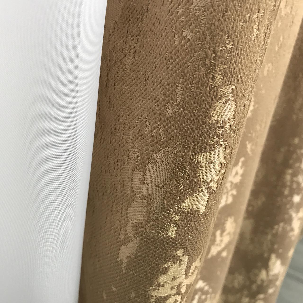 Готовые мраморные шторы ALBO 200x270 см 2 шт. Кофейный (SH-M19-10) - фото 4