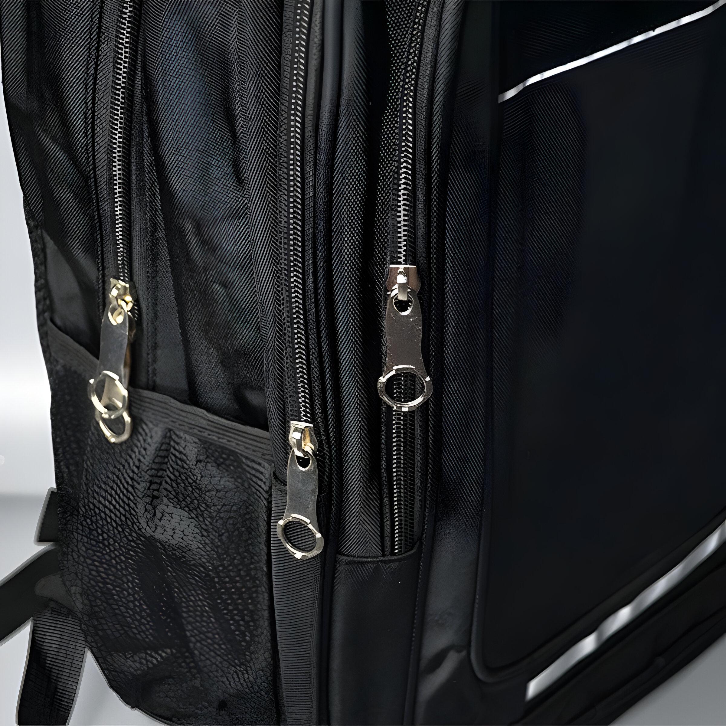 Городской рюкзак 48х32х14 см Черный с белым (24-236) - фото 5 Городской рюкзак 48х32х14 см Черный с белым (24-236) - фото 5