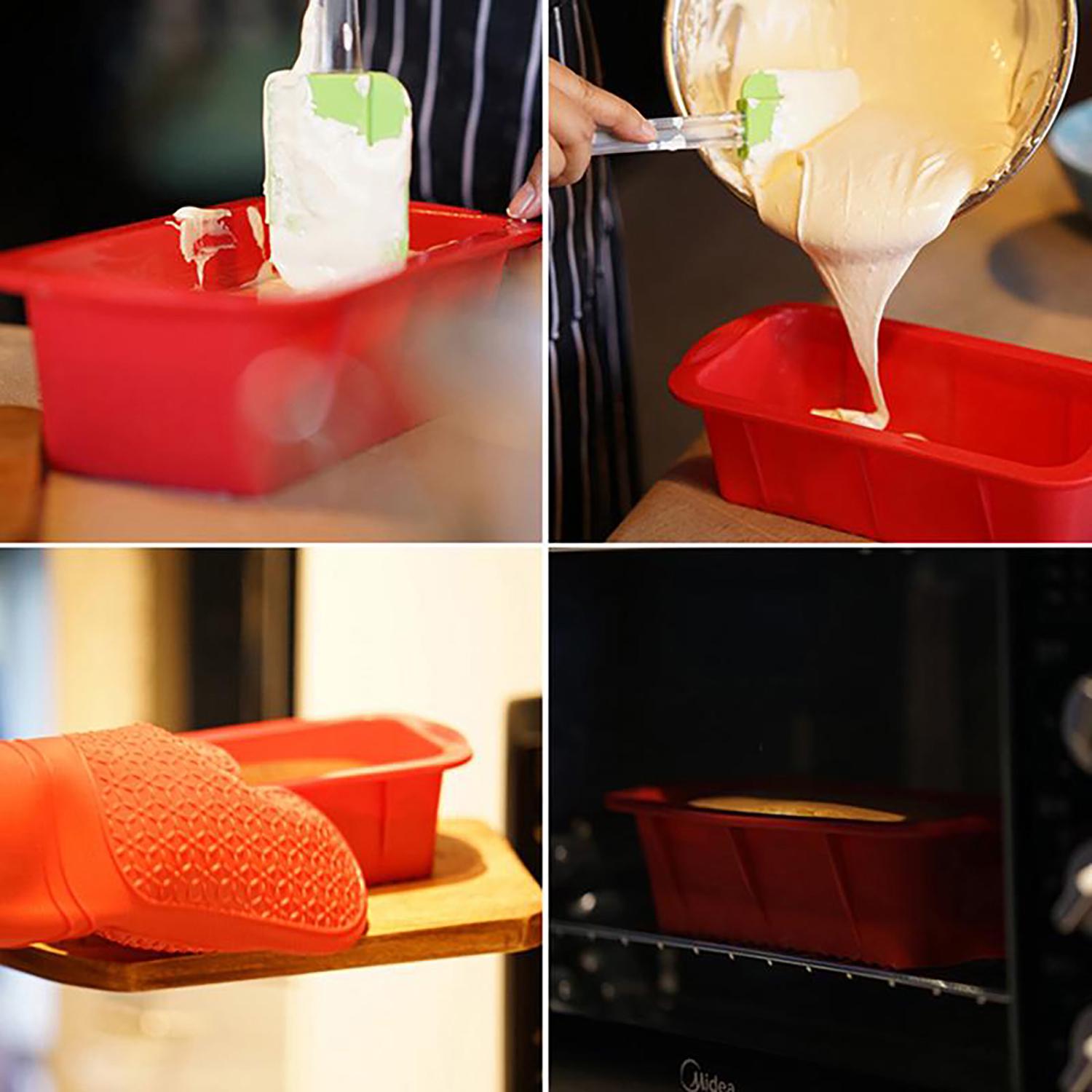 Форма для выпекания хлеба силиконовая 25х11,5х6 см Розовый (84854) - фото 3