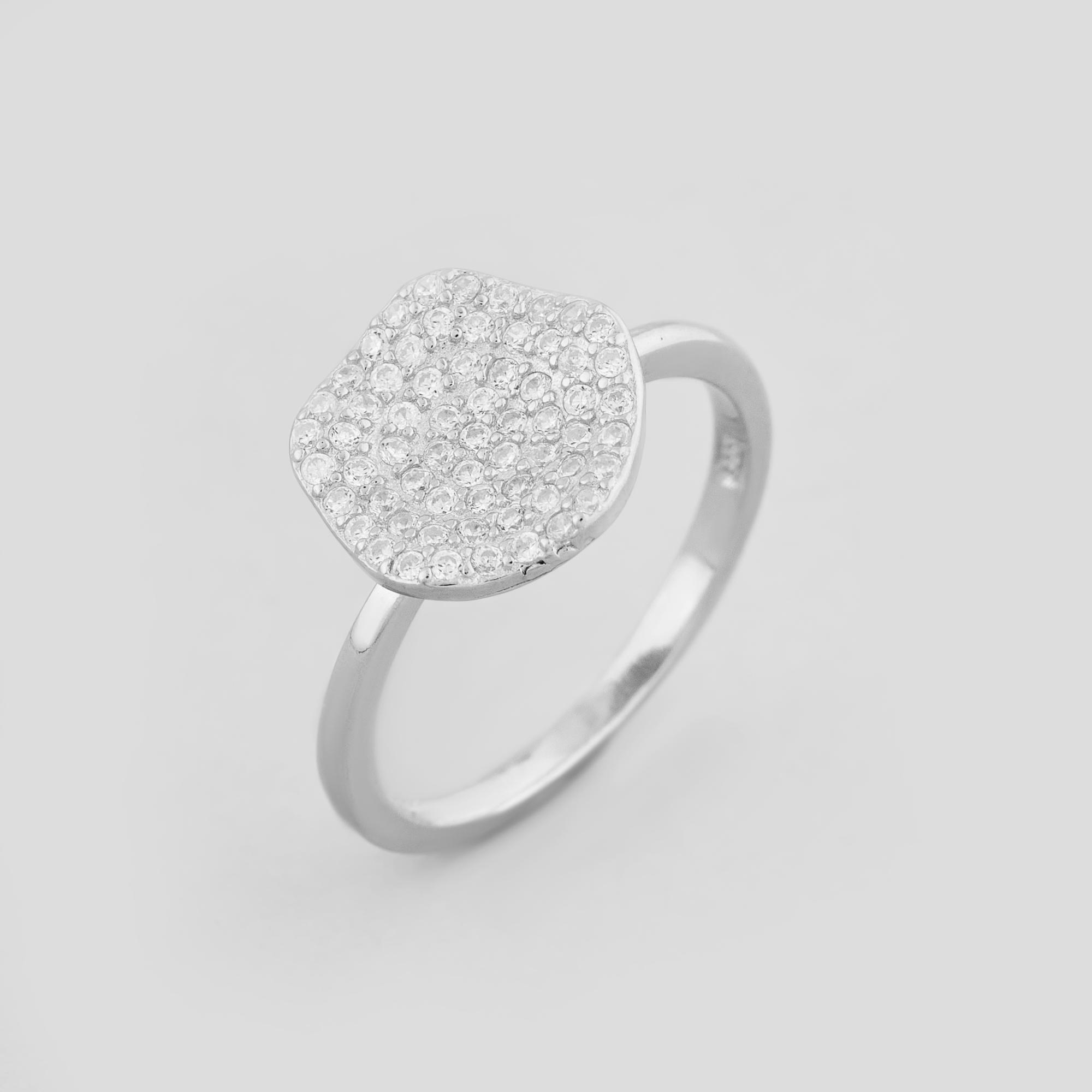 Серебряное кольцо Minimal Светящийся свет р. 17 (15730)