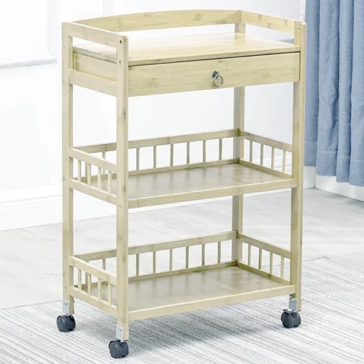 Этажерка для ванной из дерева на колесиках Файет Бланже (АБТ-003301)