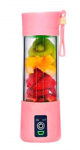 Блендер Juice Cup Fruits аккумуляторный портативный Розовый (BS38)