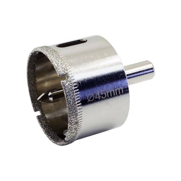 Коронка алмазная по керамограниту/стеклу/керамике с направляющим пером Ø 45 мм (506-045) - фото 1 Коронка алмазная по керамограниту/стеклу/керамике с направляющим пером Ø 45 мм (506-045) - фото 1