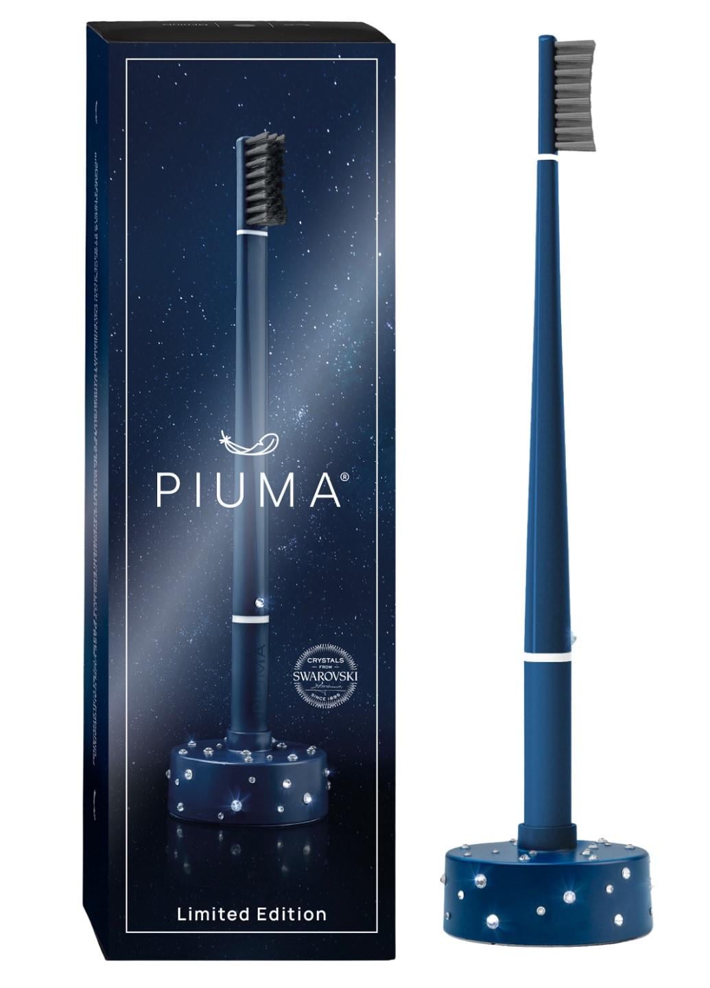 Зубная щетка Piuma Swarovski Soft + база-календарь под щетку Синий (Е-01399)
