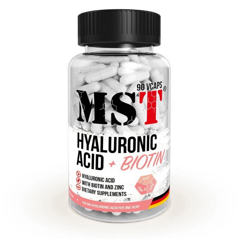 Гиалуроновая кислота с биотином и цинком MST Hyaluronic Acid+Biotin 150 мг 90 вер. капс.