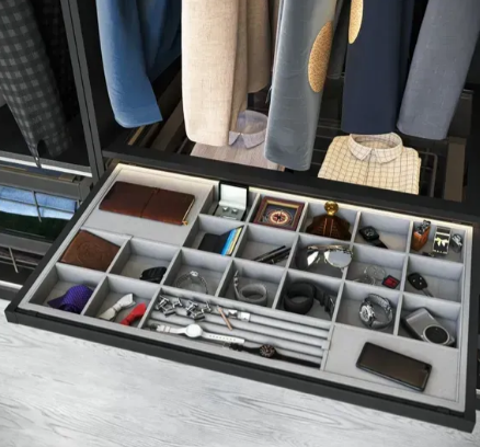 Полка с перегородками GTV ELITE 900 мм с дотягом Графитовый (WG-PRZEG90-60-A) - фото 2 Полка с перегородками GTV ELITE 900 мм с дотягом Графитовый (WG-PRZEG90-60-A) - фото 2