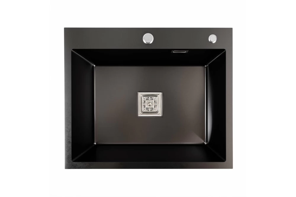Мийка для кухні Platinum Handmade 600x500x230 мм PVD HSB Чорний (374790)