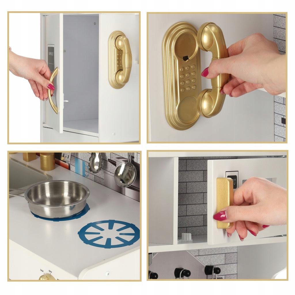 Дитяча дерев’яна кухня Кулінарна майстерня з LED-лампою з аксесуарами (2810829314) - фото 7 Дитяча дерев’яна кухня Кулінарна майстерня з LED-лампою з аксесуарами (2810829314) - фото 7