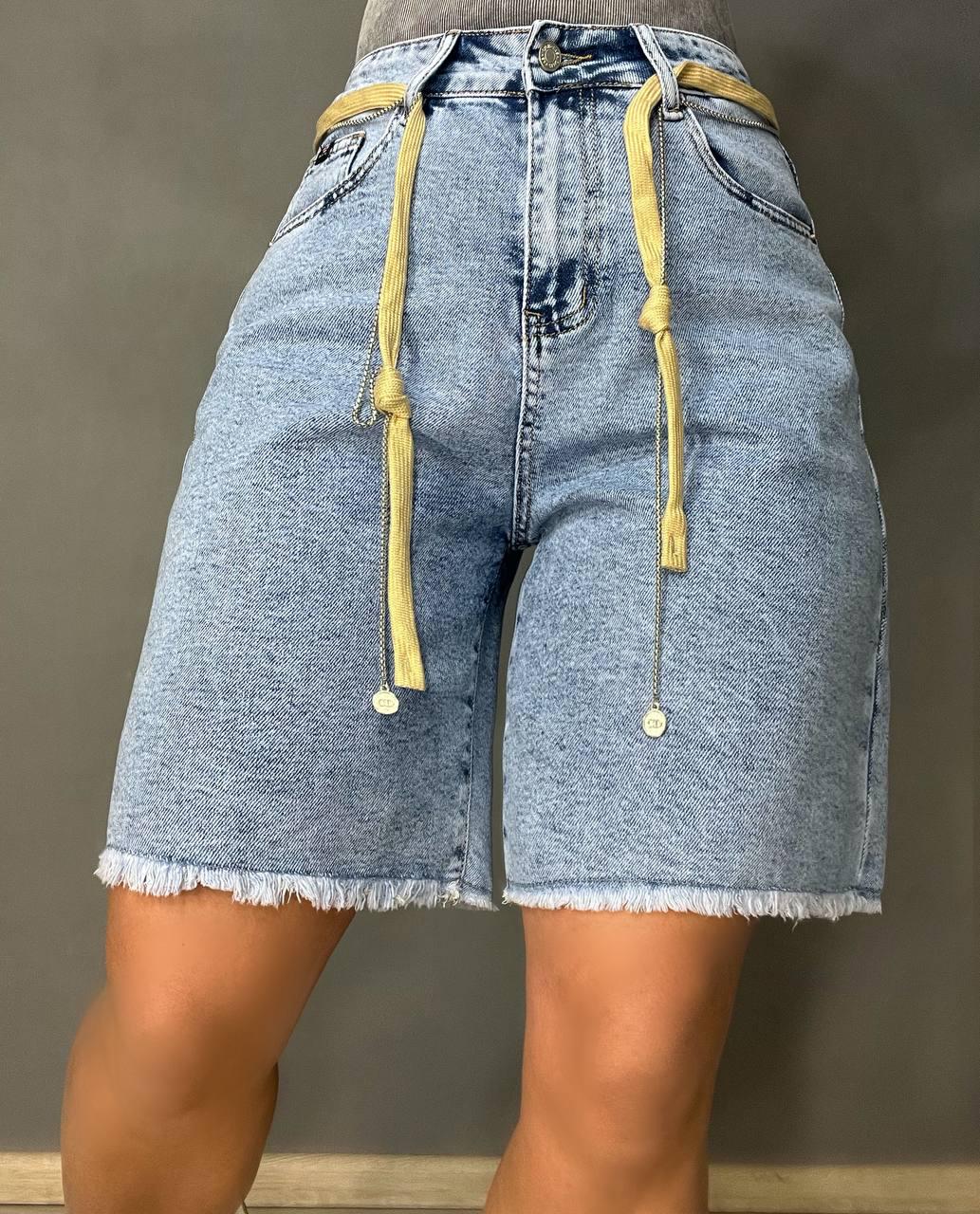 Шорты женские джинсовые Dicesil 6008 бермуды бахрома пояс цепь средняя длина до колен стрейч р. 31 Голубой (3944) - фото 9 Шорты женские джинсовые Dicesil 6008 бермуды бахрома пояс цепь средняя длина до колен стрейч р. 31 Голубой (3944) - фото 9