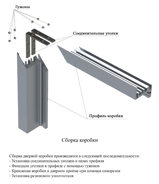 Коробка для стеклянных дверей S-Mix AlBox алюминиевая Z-образная с наличником Черный - фото 3