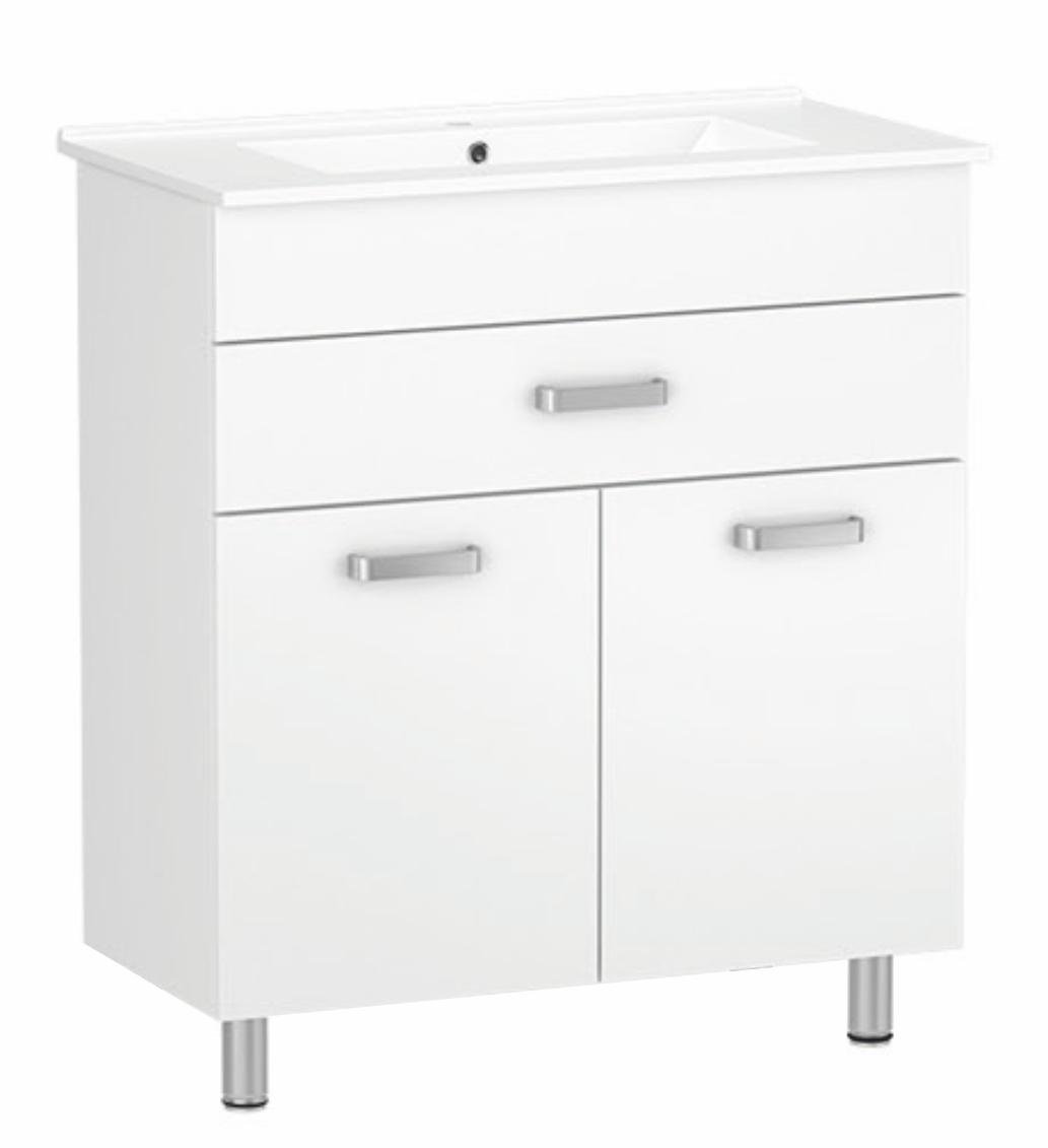 Тумба с умывальником RJ VELUM RJFU037-4160WHSET RJFU037-4160WH+RZJ610 61x70x39,5 см Белый (172537)