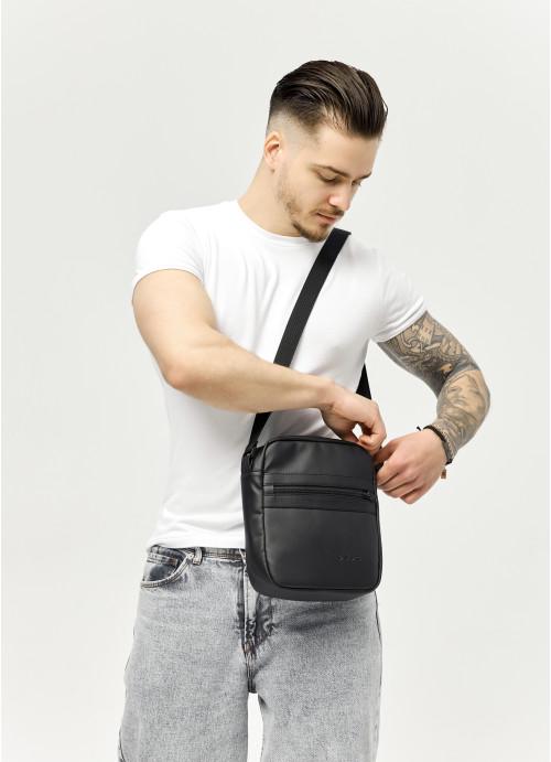 Мужская сумка-мессенджер Sambag через плечо из экокожи Черный (912019723) - фото 2
