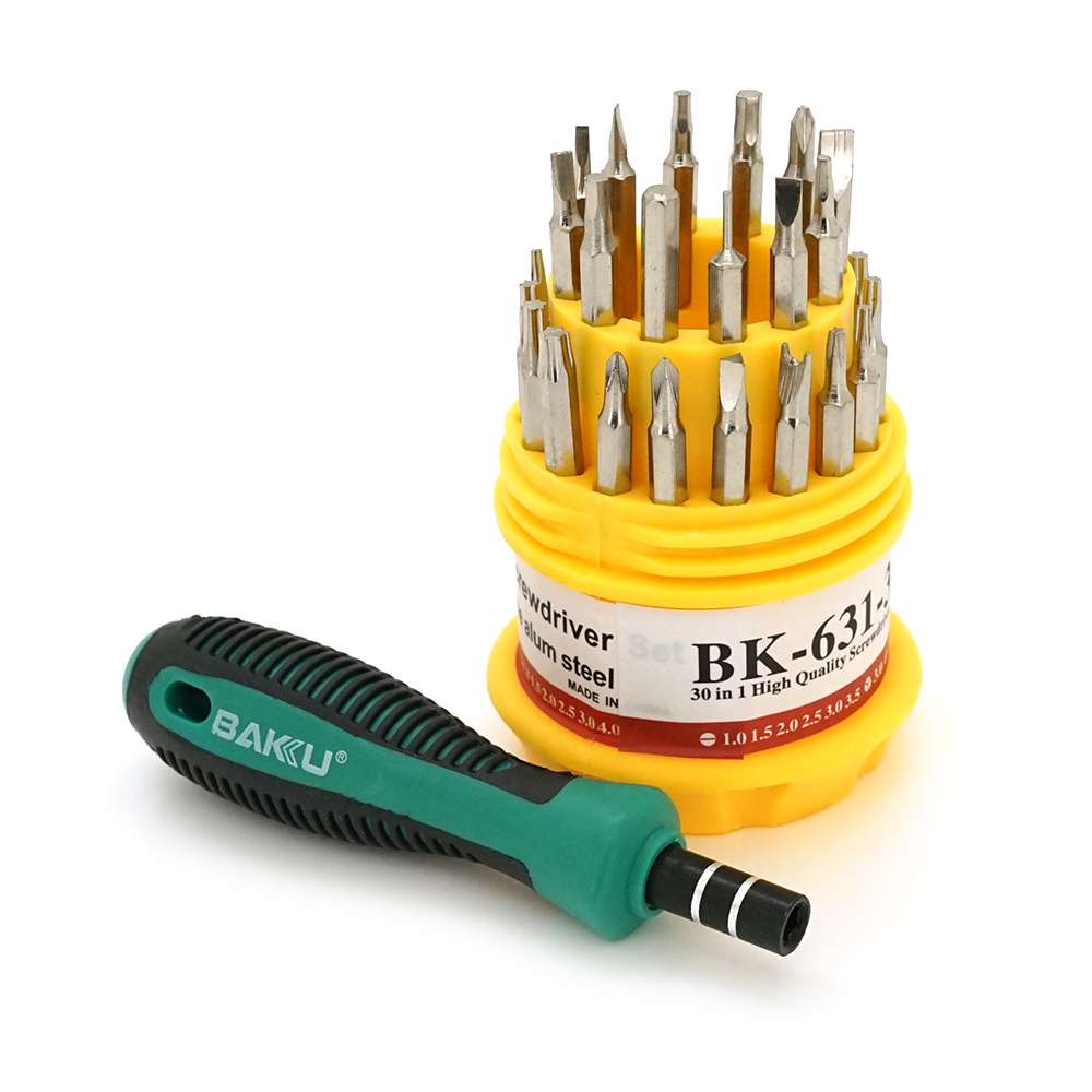 Набір викруток універсальний BAKKU 30в1 сталь рукоятка/насадки 30 шт. (YUT_V2904)