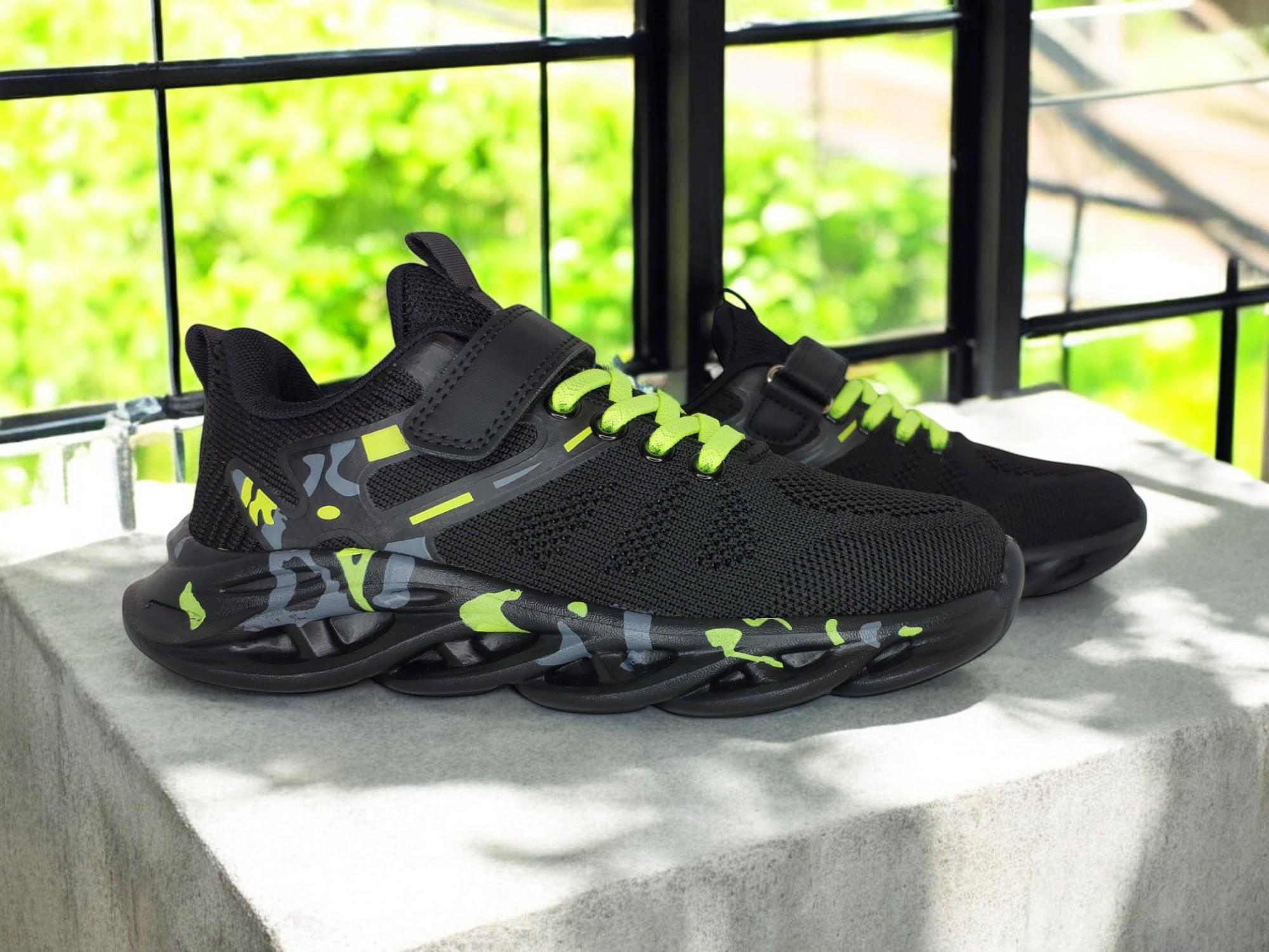 Кроссовки Clibee 382BG р.39 Черно-салатовый (25199461)