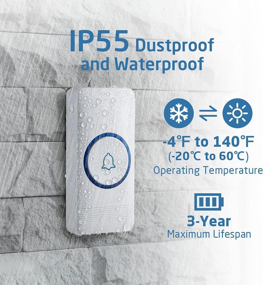 Дверний дзвінок Avantek бездротовий 600 м 56 мелодій (1529623837) - фото 7