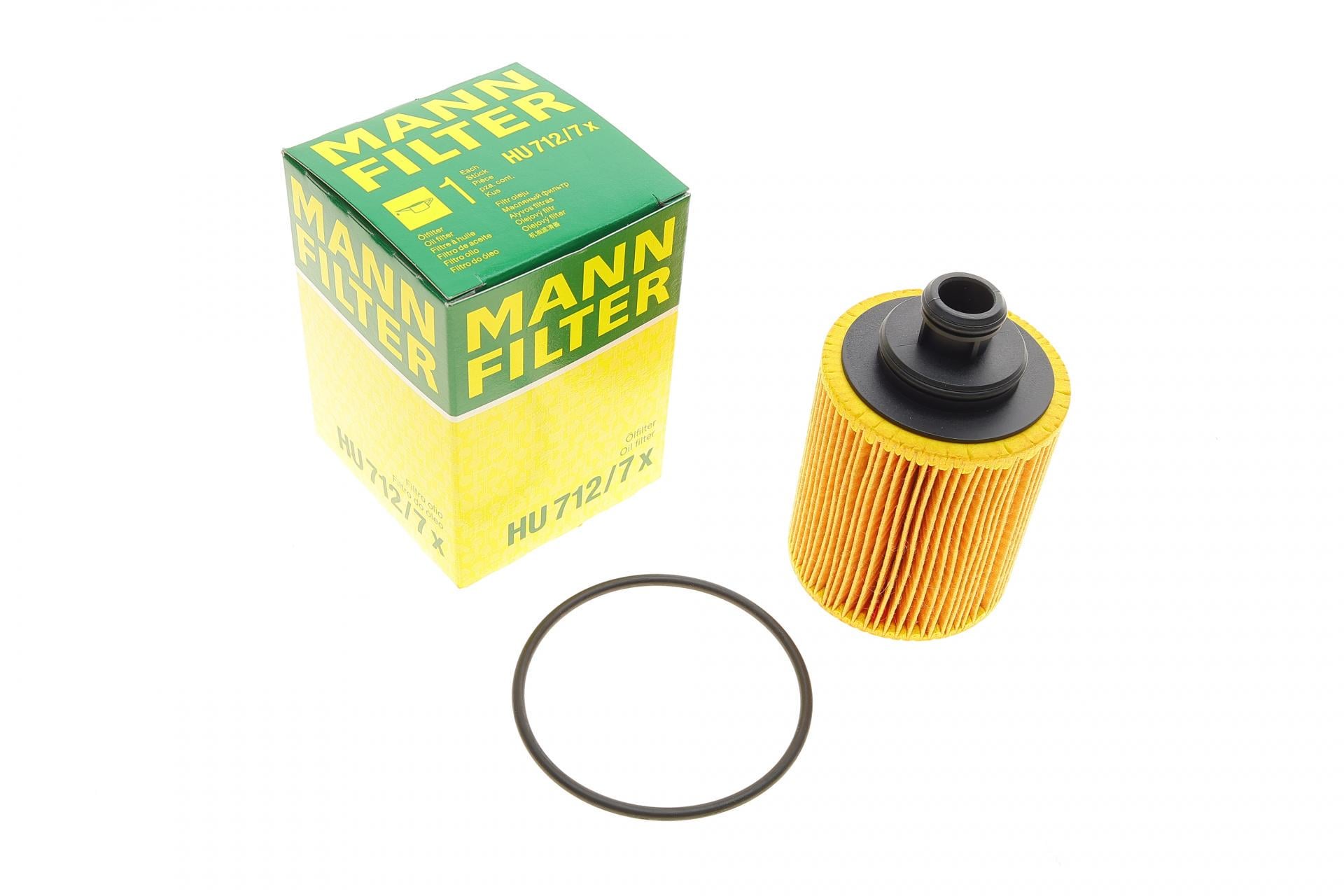 Фильтр масляный Mann-Filter для Fiat Doblo/Punto 1,3JTD 04-/Fiorino 08-/Opel Combo/Astra (H 1,3CDTI 04- housing UFI (HU 712/7 X)